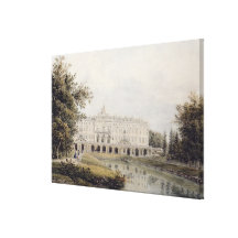 Vista do palácio de Strelna perto de St Petersburg Impressão De Canvas Envolvidas