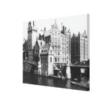 Vista do Speicherstadt Hamburgo, c.1910 Impressão De Canvas Esticada