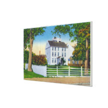 Vista exterior da mansão velha de Folger Impressão Em Canvas