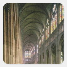 Vista interior que olha abaixo do nave adesivo quadrado