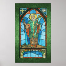 Vitral de St Patrick Posters