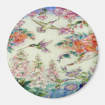 Vitral wow das flores dos colibris imas de geladeira