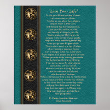 "Vive sua vida" por Tecumseh principal Poster