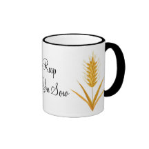 Você colhe o que você semeia a caneca do trigo
