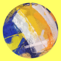 Voleibol de praia da arte abstracta adesivos