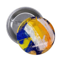 Voleibol de praia da arte abstracta broches