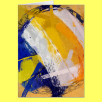 Voleibol de praia da arte abstracta cartões