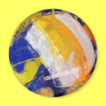 Voleibol de praia da arte abstracta ímãs