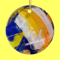Voleibol de praia da arte abstracta ornamentos