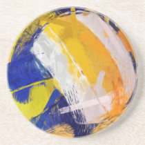 Voleibol de praia da arte abstracta porta-copos
