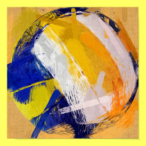 Voleibol de praia da arte abstracta pôsteres