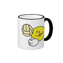 Voleibol do smiley caneca