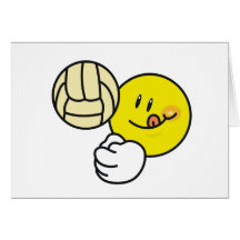 Voleibol do smiley cartao