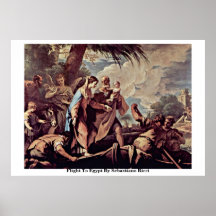 Vôo a Egipto por Sebastiano Ricci Impressão