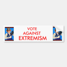 Voto contra o extremismo. adesivo