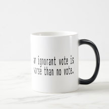 voto ignorante caneca