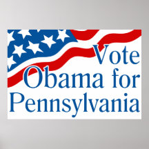 Voto Obama para o poster de Pensilvânia