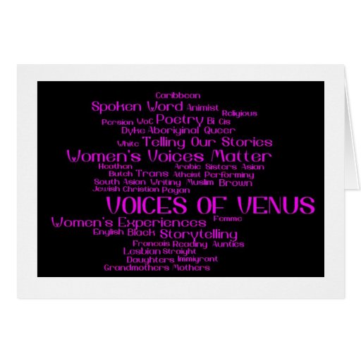 VoV - matéria das vozes das mulheres - rosa Cartões