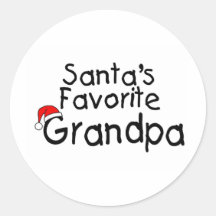 Vovô do favorito de Santa Adesivos Redondos