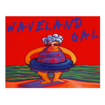 Waveland galão cartoes postais