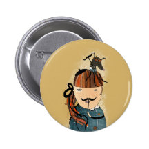 We love moustache Button by Krize Botones