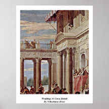 Wedding no detalhe de Cana por Sebastiano Ricci Pôsteres