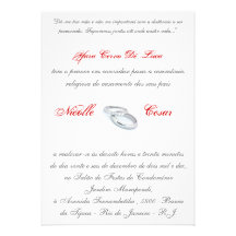 weeding alianças convites personalizado