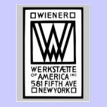 Wiener monocromático Werkstaette de América cartões postais