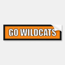 Wildcats - branco alaranjado preto adesivo