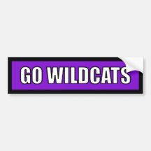 Wildcats - branco roxo preto adesivos