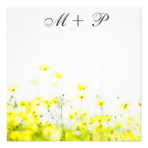 Wildflowers amarelos elegantes que Wedding o convi