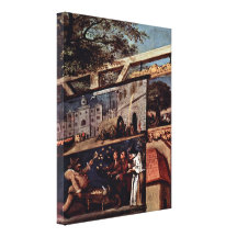 William Hogarth - o banquete do casamento Impressão De Canvas Envolvida