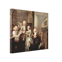William Hogarth - um progresso dos ancinhos - casa Impressão De Canvas Esticada