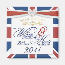 William & Kate - ímãs comemorativos do casamento Imã