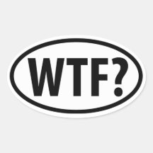 WTF? Euro- emblema do carro do estilo Adesivos Em Formato Ovais