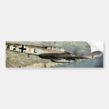 WWII ME-110 alemão sobre o canal inglês Adesivo