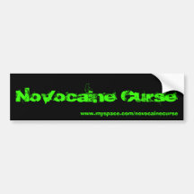 www.myspace.com/novocainecurse, praga de Novocaine Adesivo