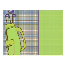 xadrez do golfe com saco cartao postal
