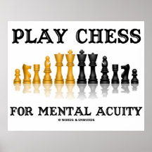 Xadrez do jogo para a acuidade mental (xadrez refl posters