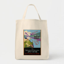Yangtsze o Rio Yangtzé Gorges a arte das viagens v Bolsas De Lona