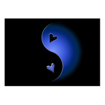 yin azul yang cartao de visita
