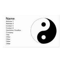 Yin calmo Yang Modelo Cartoes De Visitas