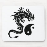 Yin e Yang com dragão Mousepad