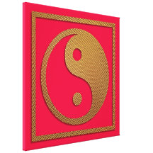 Yin e Yang Impressão De Canvas Envolvidas