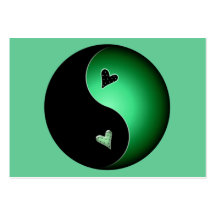yin verde yang cartões de visitas