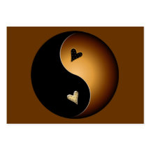 yin yang do caramelo cartoes de visitas
