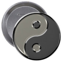 Yin Yang em 2 máscaras das cinzas Pins