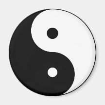 yin yang imã de refrigerador