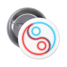 Yin Yang néon Boton