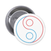 Yin Yang néon Boton